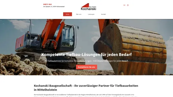 Website Screenshot: Kochanski Baugesellschaft mbH - Willkommen - Date: 2023-06-20 10:38:19