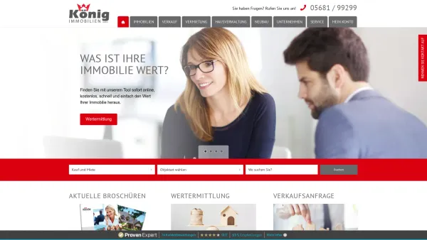 Website Screenshot: König Immobilien - Immobilienmakler in Homberg- König Immobilien GmbH - Date: 2023-06-20 10:38:19