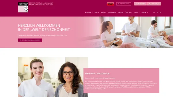 Website Screenshot: Kosmetikfachschule Schäfer - Kosmetikschule Sevgi Schäfer Frankfurt - Date: 2023-06-20 10:38:22