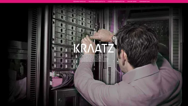 Website Screenshot: Kraatz GmbH Medien und Kommunikationstechnik - Titelseite | Medientechnik Hamburg - Date: 2023-06-20 10:38:22