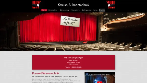 Website Screenshot: Bühnenbau Krause GmbH - Startseite - Krause Bühnenbau - Date: 2023-06-20 10:38:22