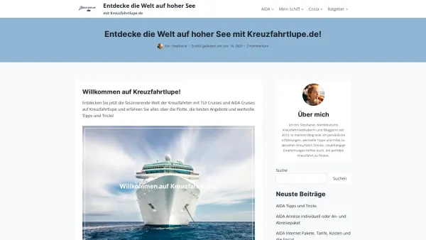 Website Screenshot: Kreuzfahrtlupe - Ihr Portal für Kreuzfahrten aller großen Anbieter - Date: 2023-06-20 10:42:11