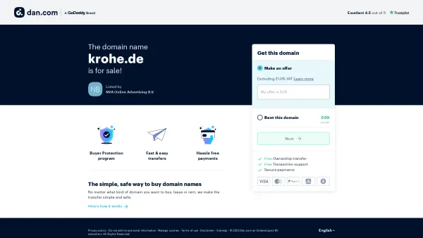 Website Screenshot: KROHE Elektrotechnik/Informatik - The domain name krohe.de is available for rent - Date: 2023-06-20 10:38:22