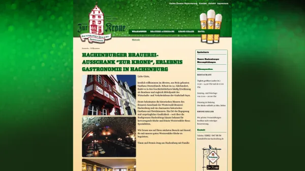 Website Screenshot: Zur Krone - Willkommen - Date: 2023-06-20 10:38:22