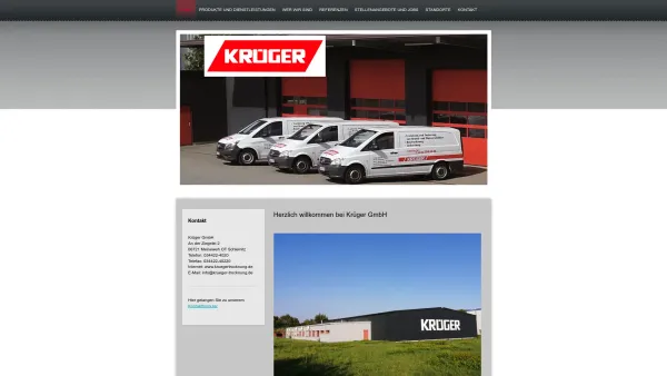 Website Screenshot: KRÜGER GmbH -  Bauaustrocknung nach  Wasserschäden · Estrichtrocknung - Krüger GmbH - Date: 2023-06-20 10:38:22