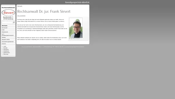 Website Screenshot: Rechtsanwaltskanzlei Dr. jur. Frank Sievert - Rechtsanwalt Dr. jur. Frank Sievert - Date: 2023-06-20 10:38:22