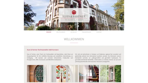Website Screenshot: Kues & Partner Rechtsanwälte Konstanz - Rechtsanwälte Kues & Partner – Die Kanzlei am Bodensee - Date: 2023-06-20 10:38:22