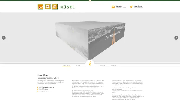 Website Screenshot: Küsel Spezialtransporte - Willkommen - Küsel Spezialtransporte, Tresore und Bankware in NRW - Date: 2023-06-20 10:38:22