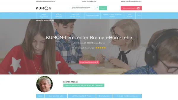 Website Screenshot: Kumon Lerncenter Bremen-Horn-Lehe - Nachhilfe Bremen Horn Lehe: Professionelle Mathe-Nachhilfe - KUMON Deutschland - Date: 2023-06-20 10:38:25