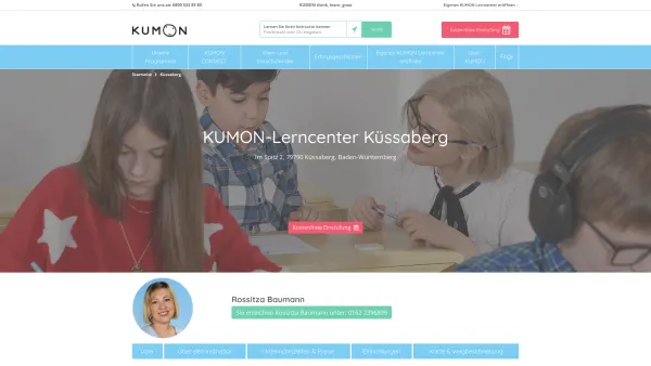 Website Screenshot: Kumon Lerncenter Küssaberg - Professionelle Nachhilfe Waldshut-Tiengen für Mathe und Englisch - KUMON Deutschland - Date: 2023-06-20 10:38:25
