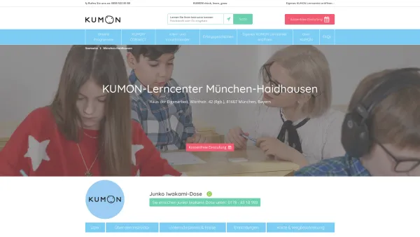 Website Screenshot: Kumon Lerncenter München-Haidhausen - Englisch und Mathe Förderung München Haidhausen für alle Altersstufen - KUMON Deutschland - Date: 2023-06-20 10:38:25