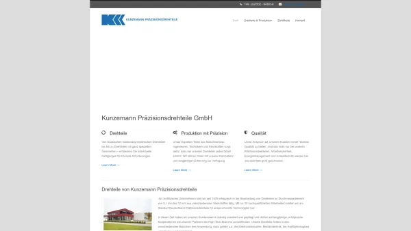 Website Screenshot: Kunzemann Präzisionsdrehteile GmbH - Drehteile & Präzisionsdrehteile von Kunzemann — Kunzeman Präzisionsdrehteile - Date: 2023-06-20 10:42:11