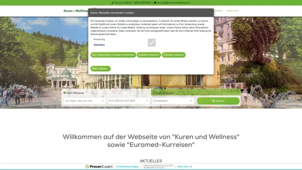 Website Screenshot: kur-wellness.de - Startseite - Kurreisebüro - Date: 2023-06-20 10:38:25