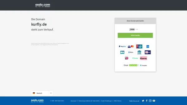 Website Screenshot: Kurfly - kurfly.de steht zum Verkauf - Sedo GmbH - Date: 2023-06-20 10:38:25