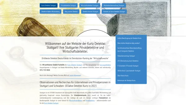Website Screenshot: Kurtz Detektei Stuttgart - Privatdetektive | Wirtschaftsdetektei - Kurtz Detektei Stuttgart - Date: 2023-06-20 10:38:25
