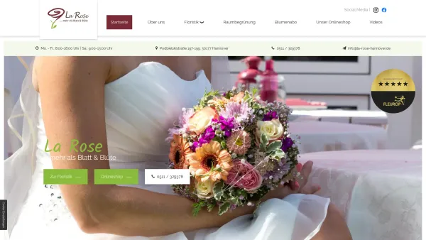 Website Screenshot: La Rose - Blumenfachgeschäft La Rose | Ihr Blumenladen in Hannover - Date: 2023-06-20 10:38:25