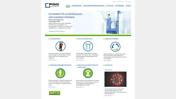 Website Screenshot: Büchele Anwendungstechnik -  Lackieranlagen - Büchele Anwendungstechnik Lackieranlagen GmbH :: Home - Date: 2023-06-20 10:38:25