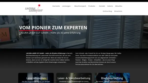 Website Screenshot: LACURA LASER CUT Blechsysteme GmbH - Blechbearbeitung Laser - LACURA LASER CUT Blechsysteme GmbH - Date: 2023-06-20 10:42:11
