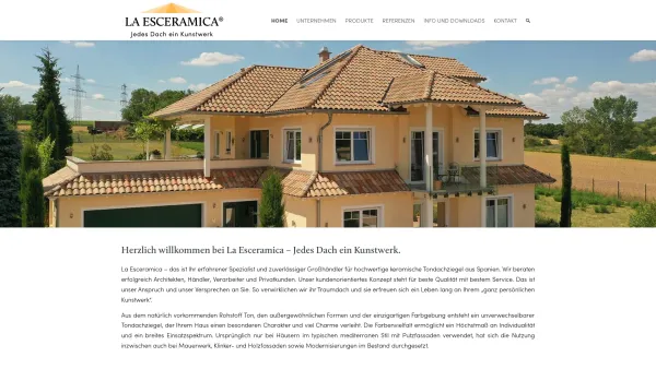 Website Screenshot: La Esceramica Vertriebs GmbH - Home - La Esceramica – Jedes Dach ein Kunstwerk - Date: 2023-06-20 10:38:25