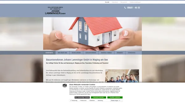 Website Screenshot: Johann Lamminger GmbH - Lamminger Bauunternehmen – Aushub | Sanierung | Bau - Date: 2023-06-20 10:42:11