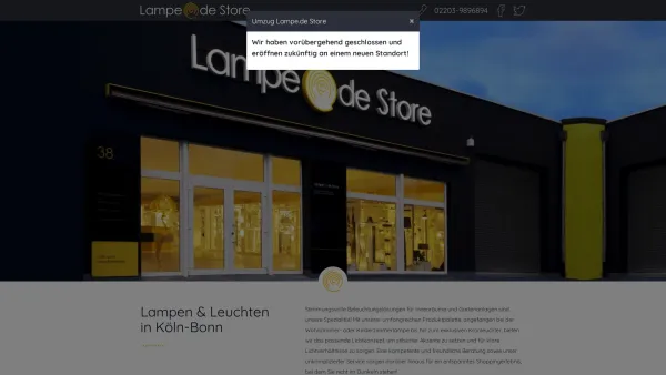 Website Screenshot: hofstein GmbH - Lampen & Leuchten in Köln + Bonn | Lampengeschäft von Lampe.de - Date: 2023-06-20 10:38:25