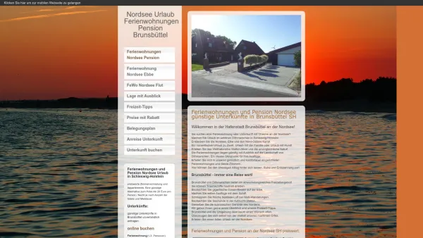 Website Screenshot: Landhaus Deichblick Pension Fewo Nordsee - Ferienwohnung FeWo Nordsee Pension Monteurzimmer WLAN SH - Date: 2023-06-20 10:38:27