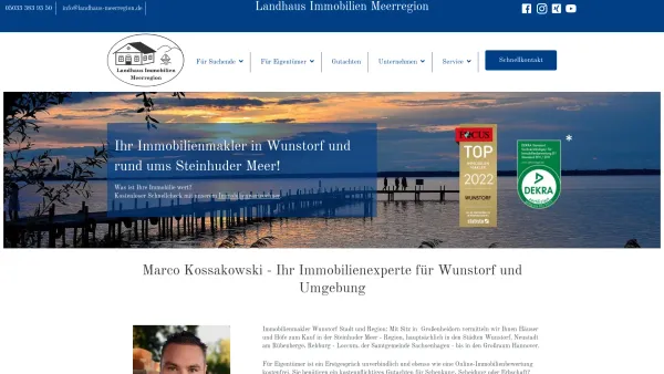 Website Screenshot: Landhaus Immobilien Meerregion Immobilienmakler Wunstorf & Steinhude - Immobilienmakler Wunstorf & Steinhude | Landhaus Immobilien Meerregion - Date: 2023-06-20 10:42:11
