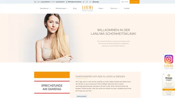 Website Screenshot: Lanuwa Aesthetik - Plastische Chirurgie Lanuwa Ästhetik | Leipzig & Dresden - Date: 2023-06-20 10:38:27