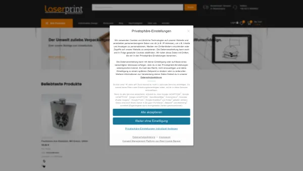 Website Screenshot: laserprint.shop by Alkoto.com - ⭐ Dein Lasergravur Online Shop ⭐ Dein Unikat ⭐ laserprint.shop - Date: 2023-06-20 10:42:11