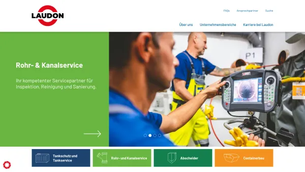 Website Screenshot: Laudon GmbH & Co. KG - Tankservice, Containerbau, Kanalservice, Abscheider | Laudon - Date: 2023-06-20 10:38:28