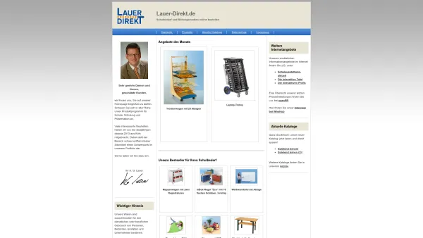 Website Screenshot: Lauer-Direkt GmbH - Schulausstattung, Schulbedarf, Didaktik-Bedarf |  Lauer-Direkt.de - Date: 2023-06-20 10:38:28