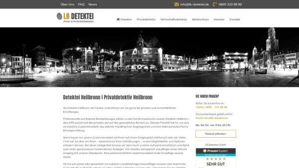 Website Screenshot: LB Detektive GmbH Detektei Heilbronn - Detektei Heilbronn I LB Detektive - Privatdetektiv Heilbronn - Date: 2023-06-20 10:42:11