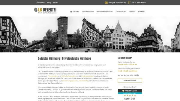 Website Screenshot: LB Detektive GmbH · Detektei Nürnberg · Privatdetektiv - Detektei Nürnberg I Abhörschutz - LB Detektive - Date: 2023-06-20 10:42:11