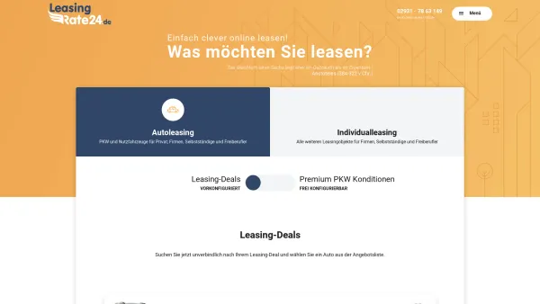 Website Screenshot: LeasingRate24 GmbH - LeasingRate24 - Leasingangebote auf Anfrage - Date: 2023-06-20 10:42:11