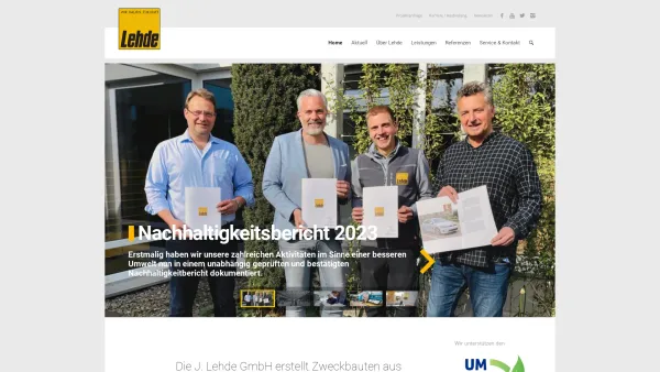 Website Screenshot: J. Lehde GmbH Wir bauen Zukunft - LEHDE - Wir bauen Zukunft - Date: 2023-06-20 10:38:28