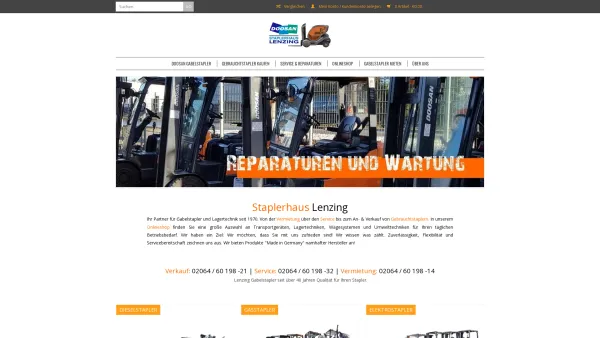 Website Screenshot: Lenzing GmbH - Staplerhaus Lenzing Gabelstapler in Dinslaken - Staplerhaus Lenzing - Date: 2023-06-20 10:38:28