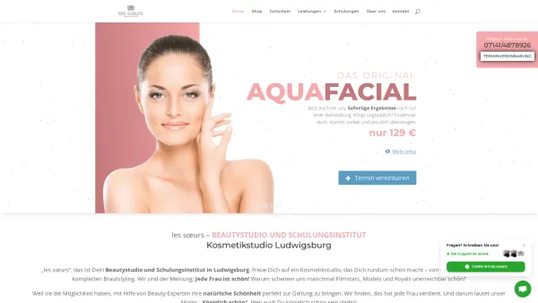 Website Screenshot: les soeurs GbR - Kosmetikstudio Ludwigsburg | les soeurs ❤️ - Date: 2023-06-20 10:42:11