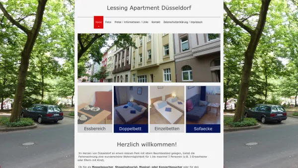 Website Screenshot: Lessing-Apartment Düsseldorf - Lessing-Apartment Düsseldorf - Ferienwohnung für 1-3 Personen, Messeapartment - Home - Date: 2023-06-20 10:38:30