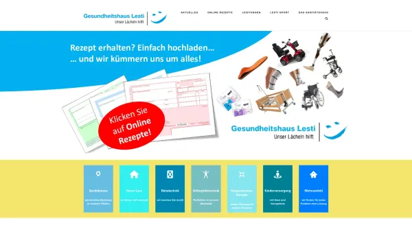 Website Screenshot: Sanitätshaus Lesti -  Orthopädie + Rehabilitationstechnik - Gesundheitshaus Lesti – Ihr Gesundheitsexperte in Leipzig - Date: 2023-06-20 10:38:30