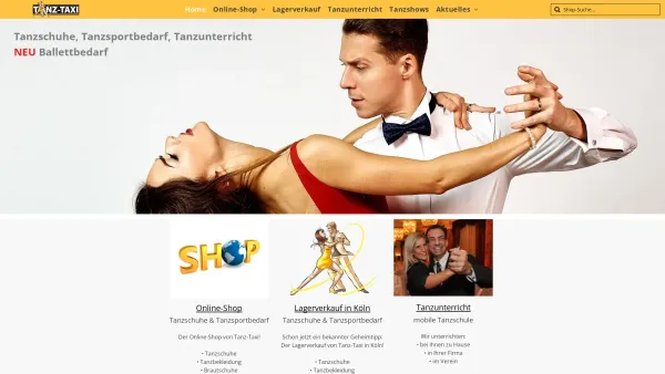 Website Screenshot: Tanz Taxi letsdance4you - Tanzschuhe, Tanzsportbedarf & Tanzunterricht - Tanz-Taxi - Date: 2023-06-20 10:38:30