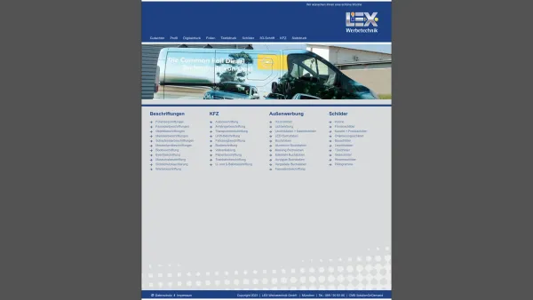 Website Screenshot: Lex Werbetechnik GmbH - Lex - Beschriftung + werbetechnik - Startseite - Date: 2023-06-20 10:38:30