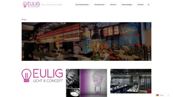 Website Screenshot: D. Eulig GmbH Lichttechnischer Großhandel -  Besseres Licht für bessere Geschäfte - Besseres Licht ,für bessere Geschäfte - Date: 2023-06-20 10:38:30