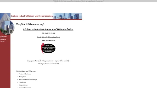 Website Screenshot: Liebers Industrieklettern und Höhenarbeiten - Liebers-Industrieklettern und Höhenarbeiten - Date: 2023-06-20 10:38:30