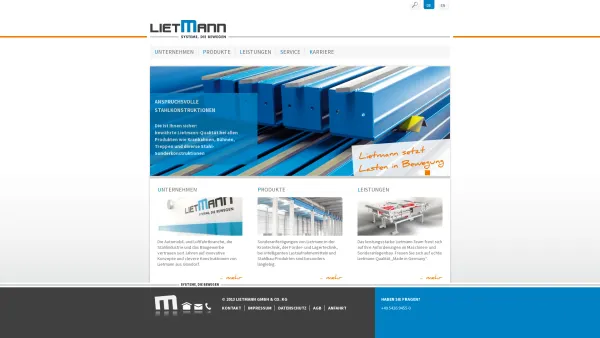 Website Screenshot: Lietmann GmbH & Co. KG Maschinen u. Sonderanlagenbau - lietmann.de | Startseite - Date: 2023-06-20 10:38:31
