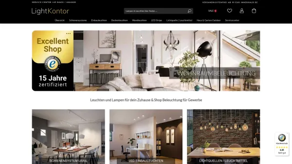 Website Screenshot: Lightkontor GmbH - Leuchten & Lampen online kaufen - Beleuchtung für Zuhause - Date: 2023-06-20 10:38:31