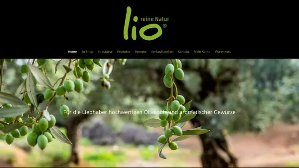 Website Screenshot: lio-natural UG - Hochwertiges Olivenöl und aromatische Gewürze | lio-natural - Date: 2023-06-20 10:42:11