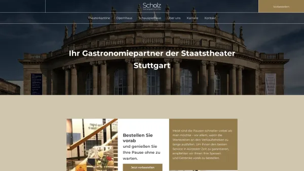Website Screenshot: List & Scholz GmbH Catering Service aus Stuttgart - Gastronomiepartner der Staatstheater Stuttgart - Scholz Gastronomie - Date: 2023-06-20 10:38:31