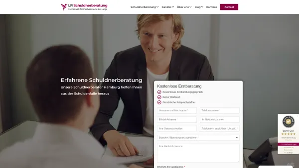 Website Screenshot: LLDK Partnerschaft Rechtsanwälte - Schuldnerberatung Hamburg | Erfahrene Schuldnerberater - Date: 2023-06-20 10:42:11