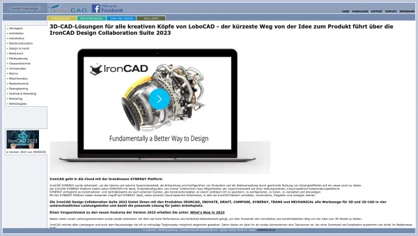 Website Screenshot: LoboCAD Wolff Engineering -  ... der kürzeste Weg von  der Idee zum Produkt! - LoboCAD, der kürzeste Weg von der Idee zum Produkt . . . - Date: 2023-06-20 10:38:31