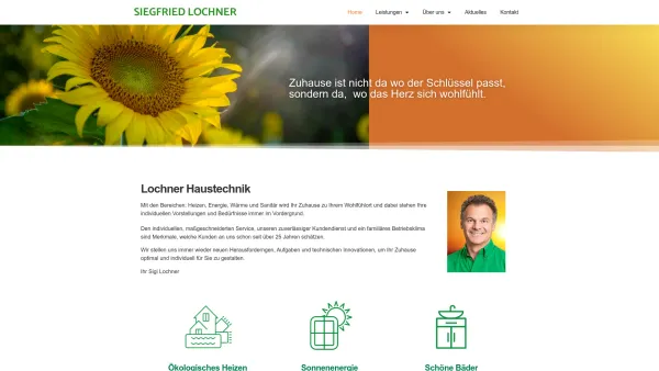Website Screenshot: Lochner Haustechnik -  Energie im  Überfluss - Solarshop Handwerker - Home - Lochner Haustechnik - Date: 2023-06-20 10:38:31